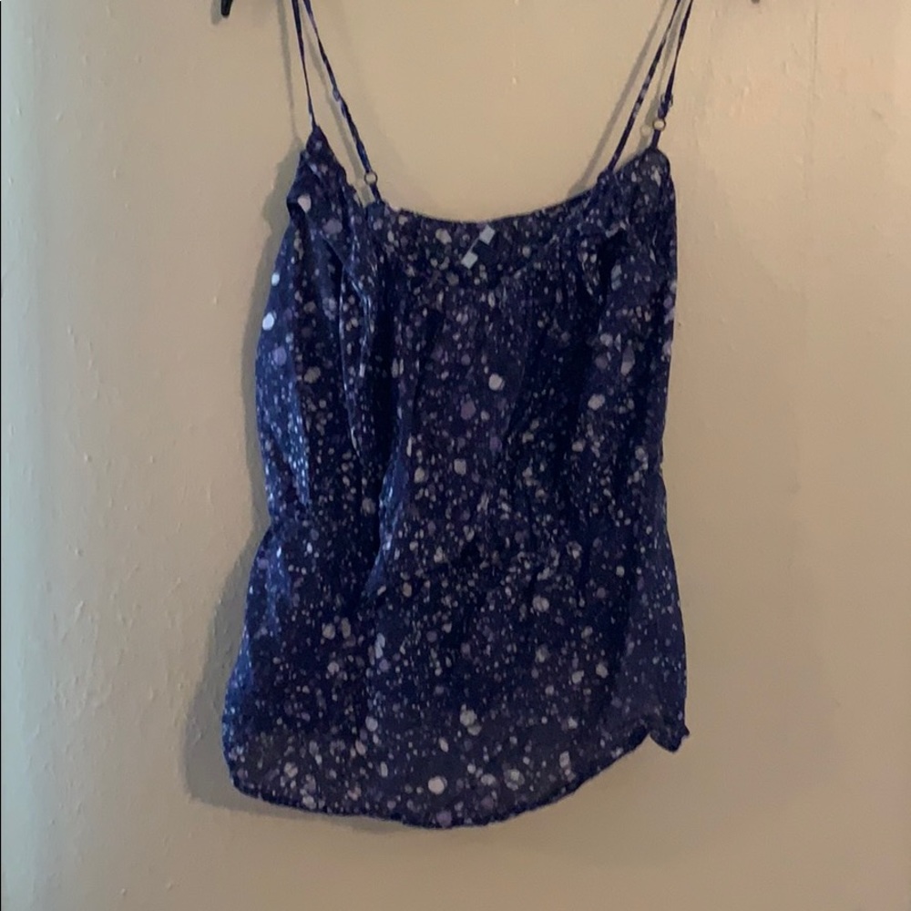 Blue dotted tank top